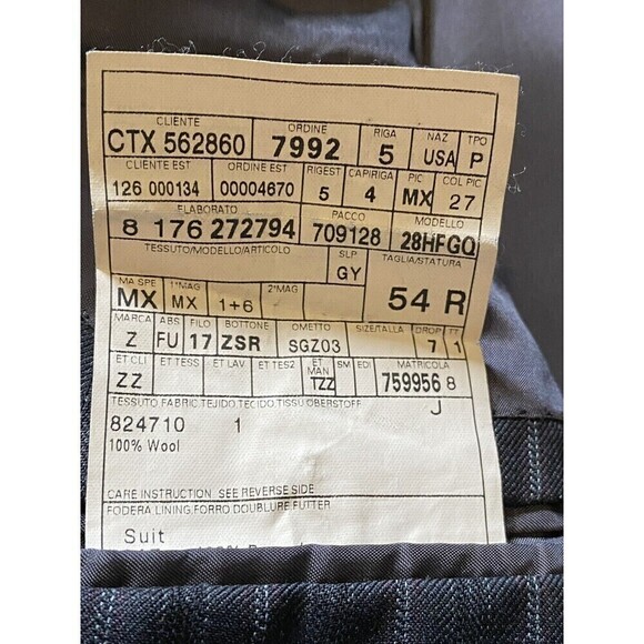 ERMENEGILDO Zegna Suit Size 54R 44R US Gray Maroon White Pinstripes 100%… - Picture 10 of 16